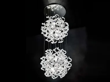 ASTRO - Crystal pendant lamp by Metal Lux - view 2